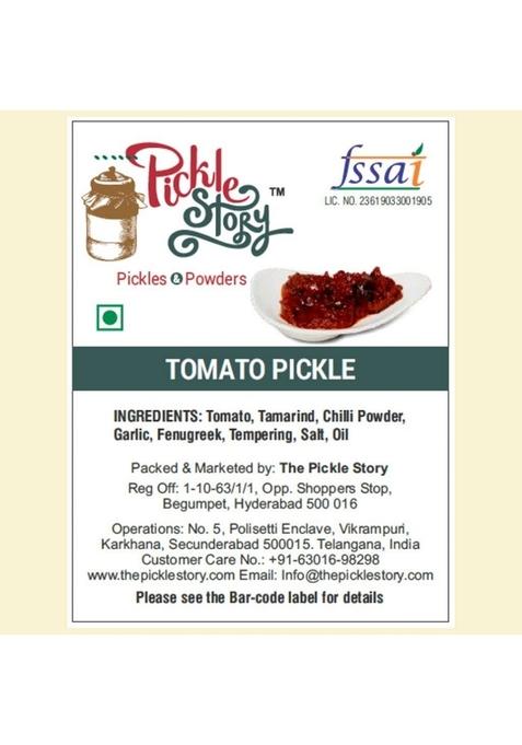 The Pickle Story An Authentic Homemade Tomato | Tamatar Ka Achar Traditional South Indian Taste Andhra Style 200Gm