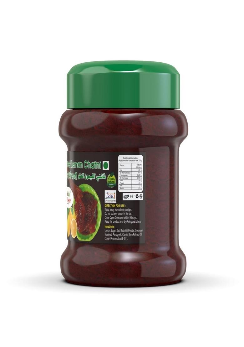 Global Foods Delicious Sweet Lemon Chutney 500Gm Nimbu Limbu Meethi Chatni Khatti Pickles Without Oil Sour Chtani