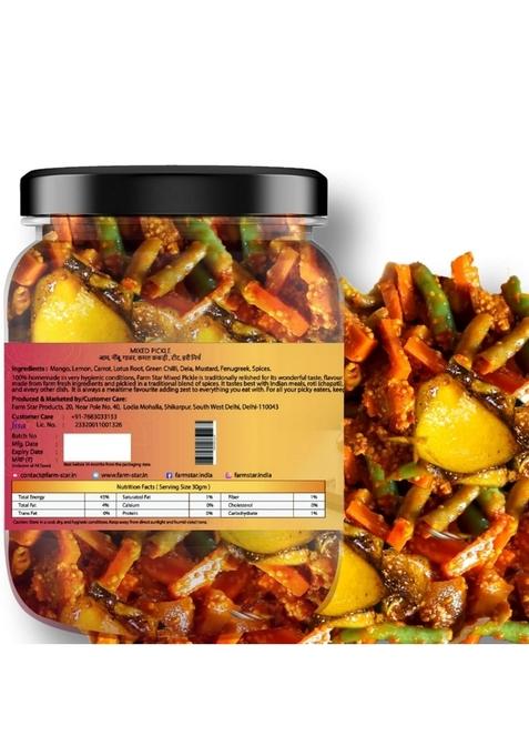 Farm Star 2 5Kg Combo Pickle Pack 5 In 1 Garlic 500 Gm Mixed Karonda Gobhi Haldi
