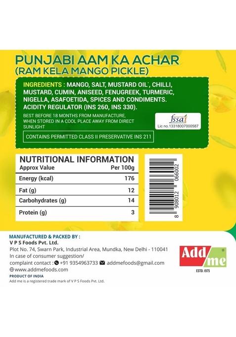 Add Me Home Made Ramkela Mango Achar Rajasthani Lal Mirchi Ka Bharwa 1Kg Swaad 500Gm Each In Glass Jar