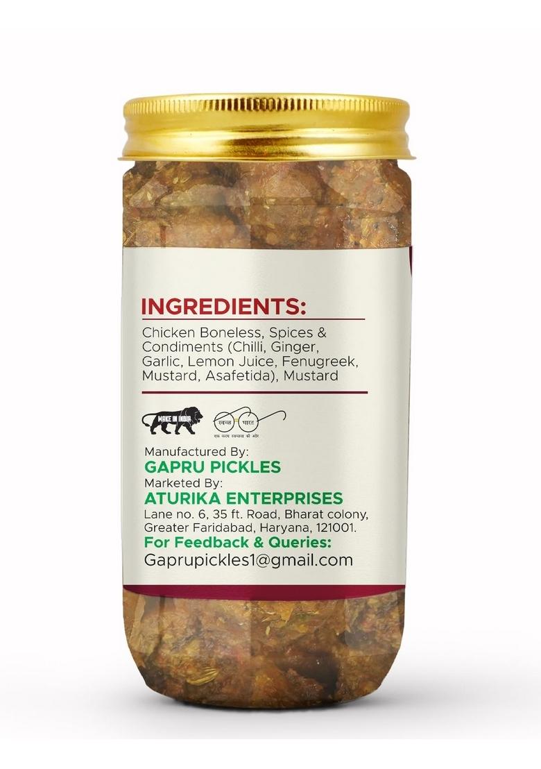Gapru Pickle Greenchilli Boneless Chicken Combo 400Gm Non Veg Ka Achar