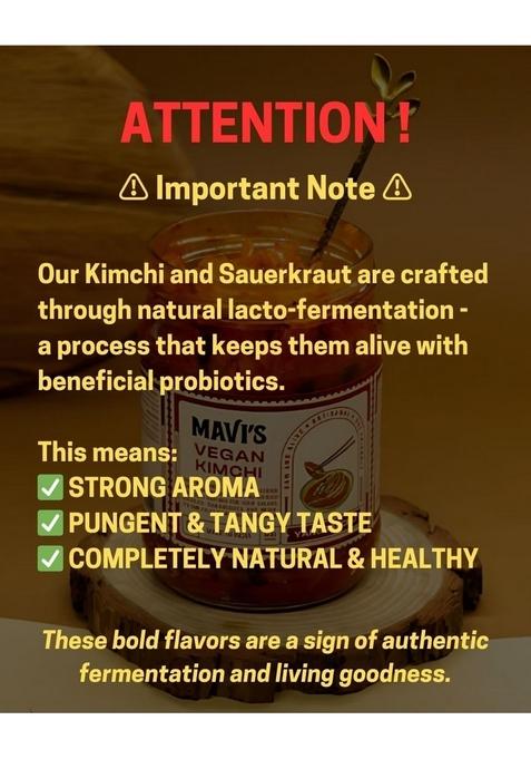 Mavi'S Vegan Kimchi Combo | Korean Cabbage Artisanal Probiotic Pickle 100 Natural Organic No Preservatives Artificial Flavour Or Colour Pack Of 2 200G