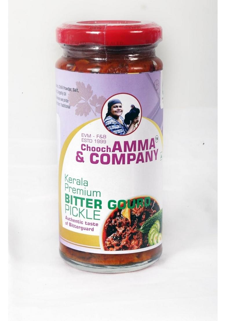 Chooch Amma Company Homemade Bittergourd Pickle | Authentic Kerala Spicy South Indian Karela Ka Achaar Natural No Artificial Flavours Preservatives 250 Gm
