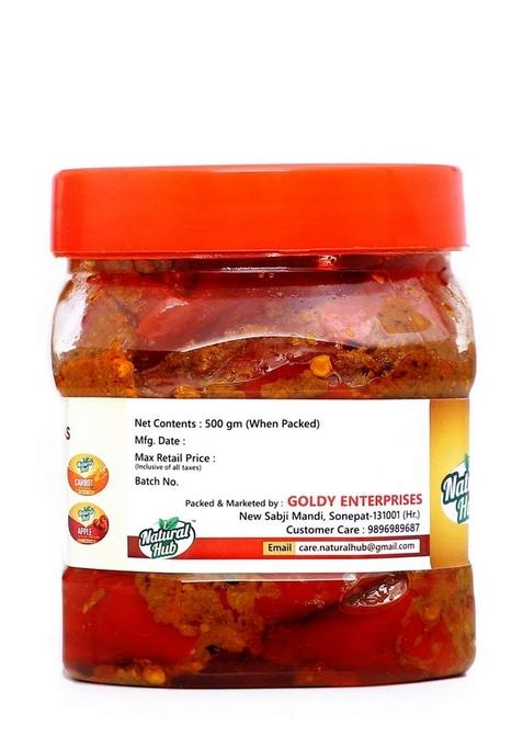 Natural Hub Ma Ke Hath Ka Red Chilli Pickle Lal Mirchi Achaar 500 Gm
