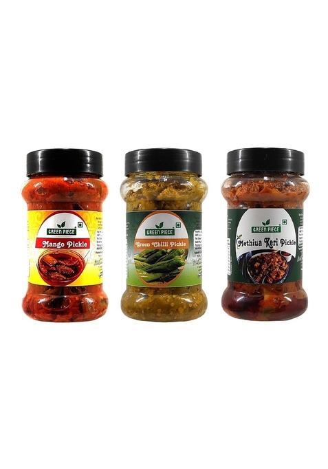 K3 Masala Green Piece Mango Pickle 250Gm Chilli Mathiua X3 Pack Of 3