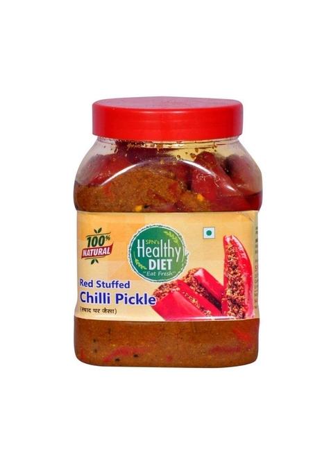 Healthy Diet Red Chilli Pickle Lal Mirch Ka Achar | Less Oil Mustard Base Homemade Stuffed Pickles No Added Preservatives Artificial Flavours Traditional Recipe 900Gm