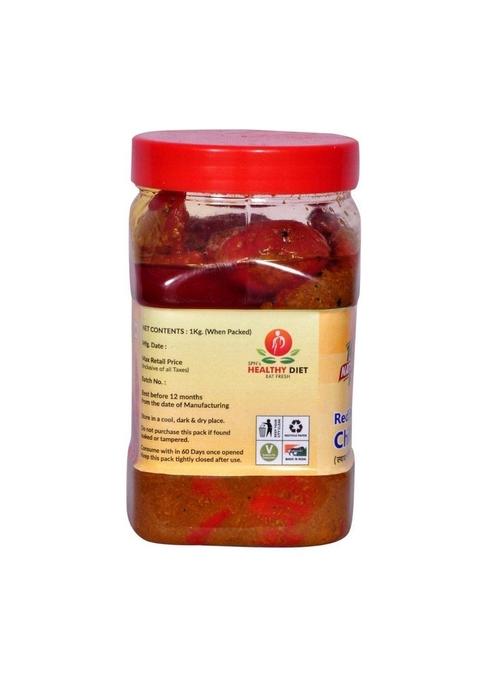 Healthy Diet Red Chilli Pickle Lal Mirch Ka Achar | Less Oil Mustard Base Homemade Stuffed Pickles No Added Preservatives Artificial Flavours Traditional Recipe 900Gm