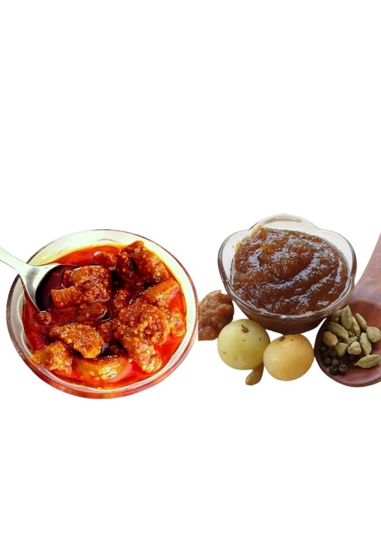 Oomah Foods Homemade Amla Pickle Chutney | Ka Achar And Tangy Natural Taste Traditional Tasty Pickles Immunity Booster No Artificial Preservatives Combo Pack 200Gm Each