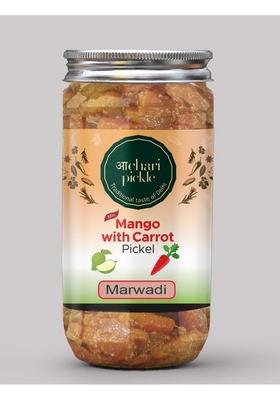 Achari Pickles Mango With Carrot Mix Pickle Marwadi 400 Gm Ghar Ka Achar