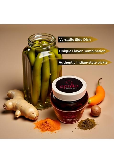 Epalio Papaya Tamarind Chilli Pickle | 450 Gm Jar Papeeta Tetul Mirchi Ka Achar Authentic South Indian Homemade Sweet Spicy Traditional Recipie No Preservatives