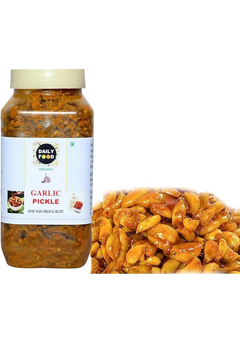 Daily Food Organic Natural Dry Garlic Pickle Lehsun Ka Achar 400Gm