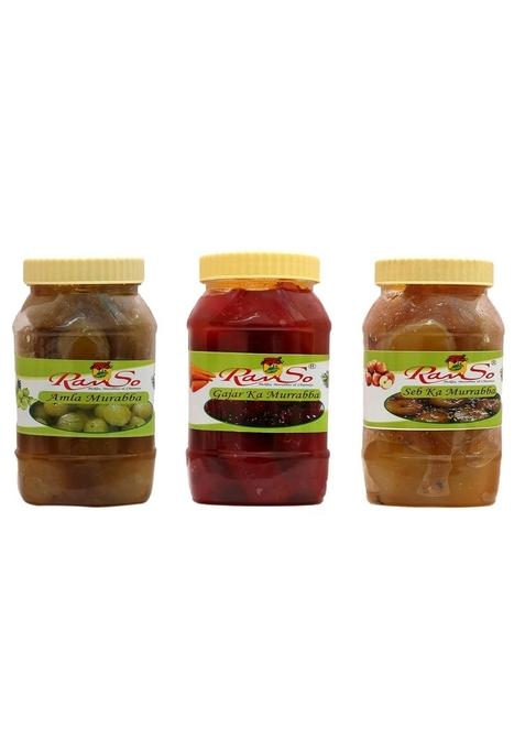 Advait Ravso I Home Made Amla Seb Gajar Ka Murabba Sweet Apple Murbba 250Gm Awla Correct