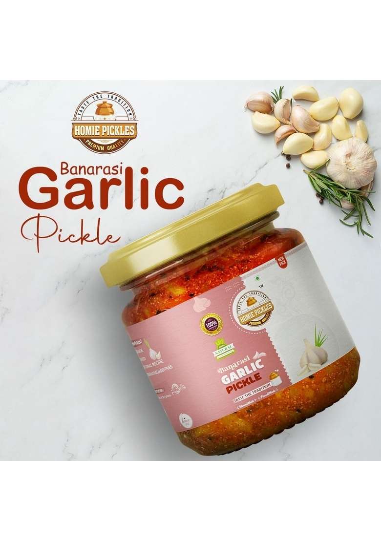 Homiepickles Garlic Pickle Pack Of 2 500Gm Tangy And Delicious Homemade Lahsun Ka Achar In Fresh - Indya