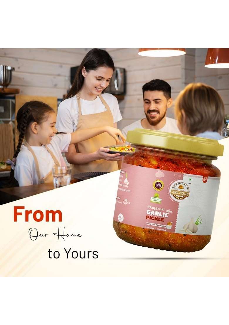 Homiepickles Garlic Pickle Pack Of 2 500Gm Tangy And Delicious Homemade Lahsun Ka Achar In Fresh - Indya
