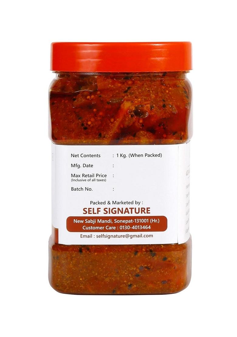 Self Signature Pickle Homemade Taste |Carrot | Achar Mix In Mustard Oil 1Kg