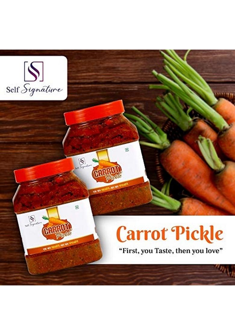 Self Signature Pickle Homemade Taste |Carrot | Achar Mix In Mustard Oil 1Kg