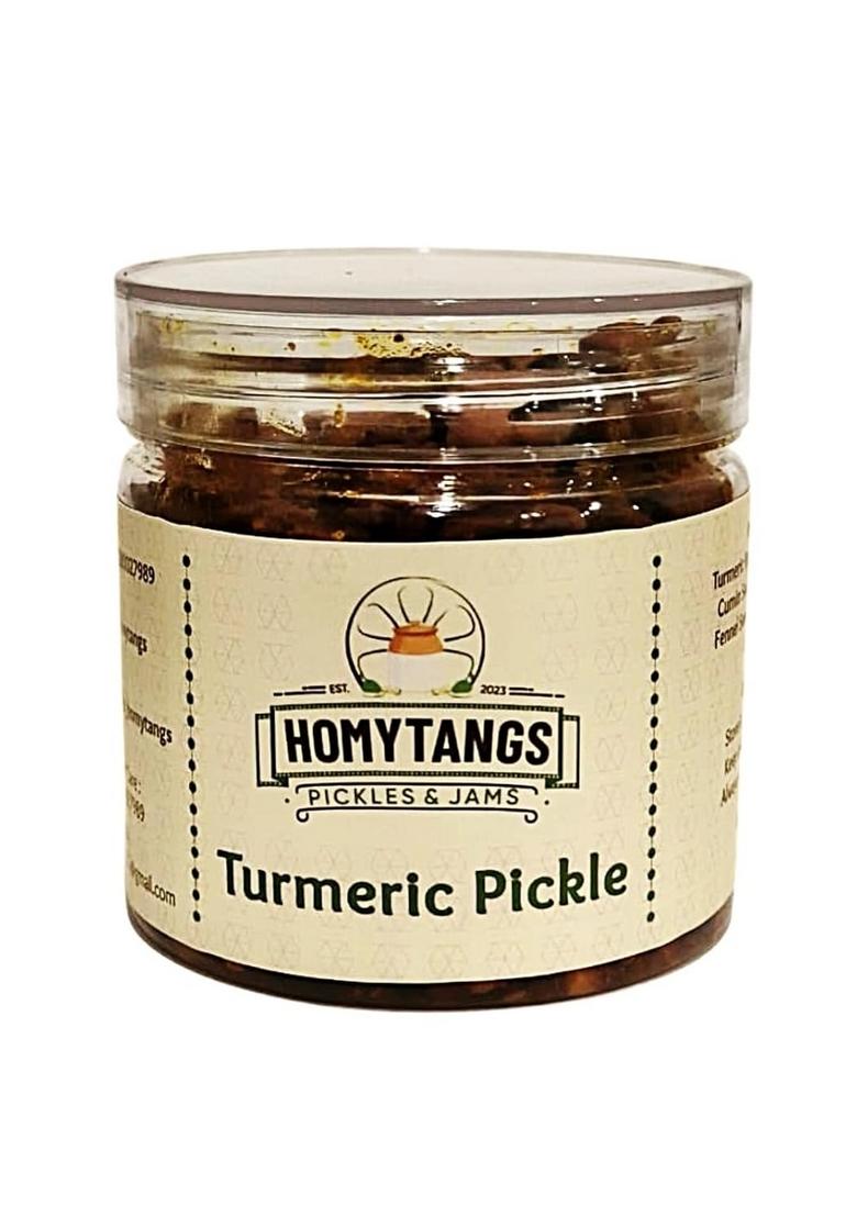 Homytangs Homemade Turmeric Pickle 400G Authentic Haldi Achar Traditional Indian Recipe Sun Dried Healthy Tasty No Preservatives