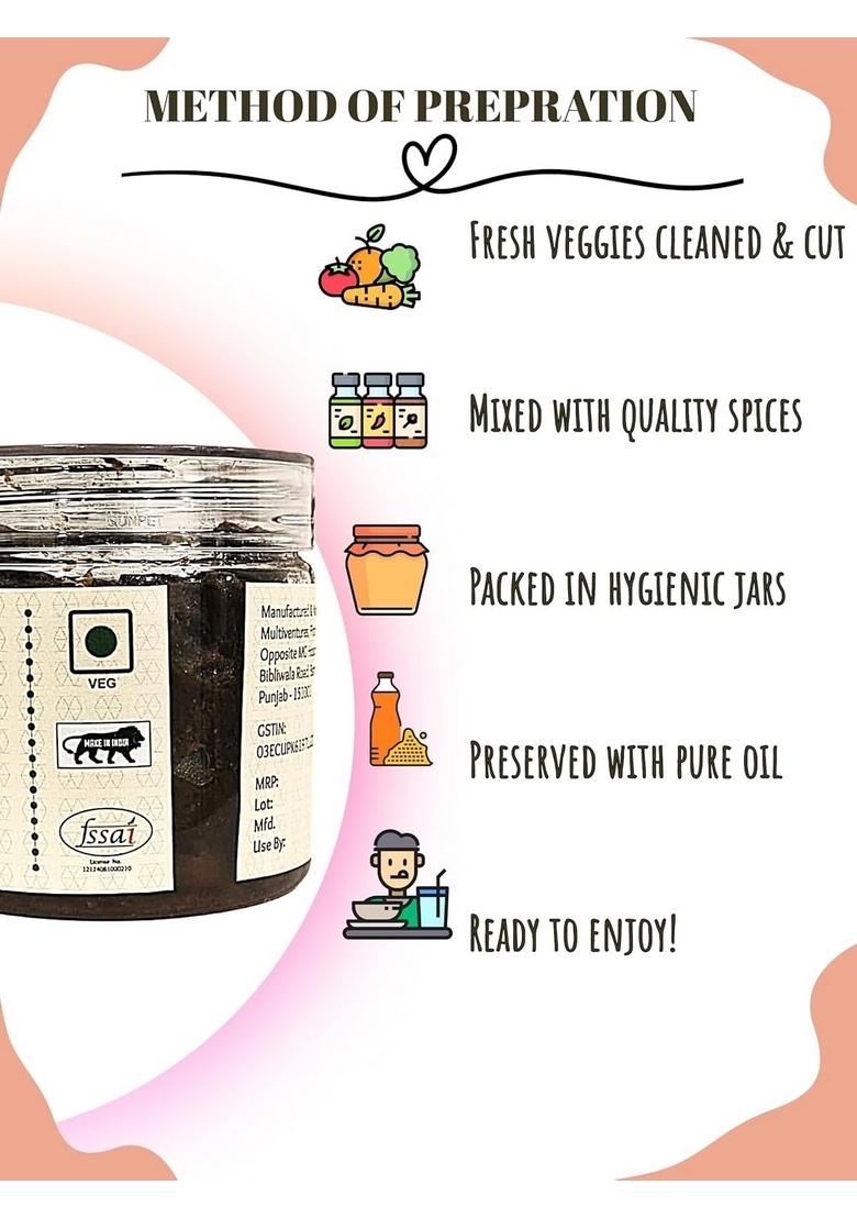 Homytangs Homemade Turmeric Pickle 400G Authentic Haldi Achar Traditional Indian Recipe Sun Dried Healthy Tasty No Preservatives