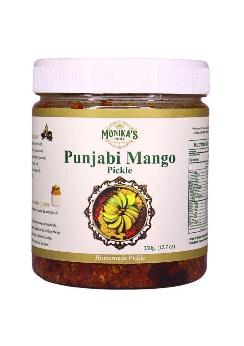 Monika'S India Monikas Punjabi Mango Pickle| Homemade Sour Slightly Spicy Dry Aam Ka Achaar | North Indian Style Pickle Made With Less Oil No Chemical Preservatives