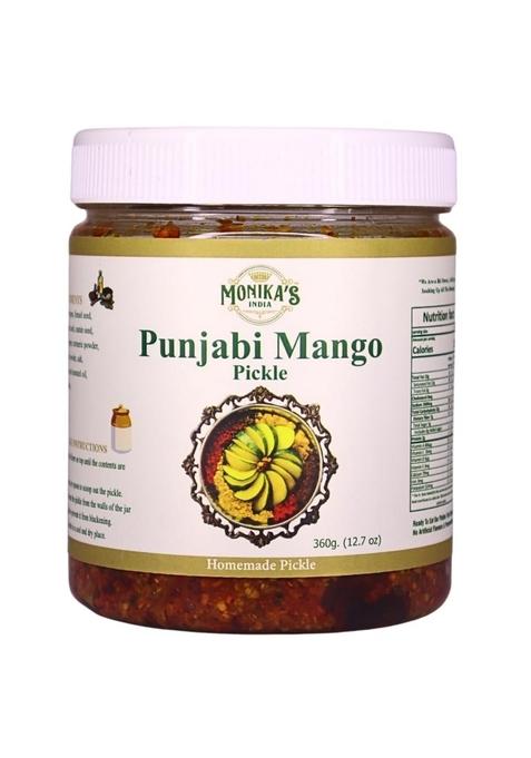 Monika'S India Monikas Punjabi Mango Pickle| Homemade Sour Slightly Spicy Dry Aam Ka Achaar | North Indian Style Pickle Made With Less Oil No Chemical Preservatives