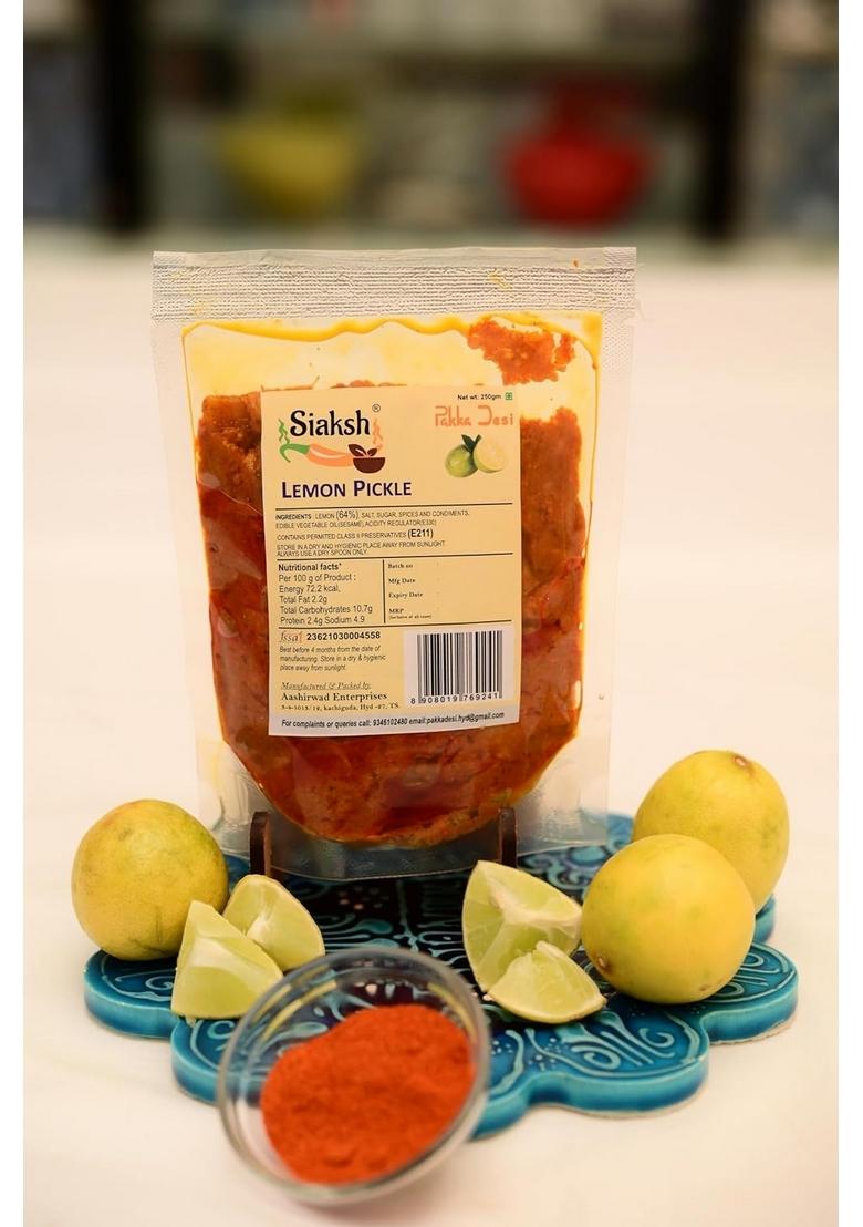 Siaksh Special Spicy And Sweet Lemon Pickle Nimbu Ka Aachar 250 Gm
