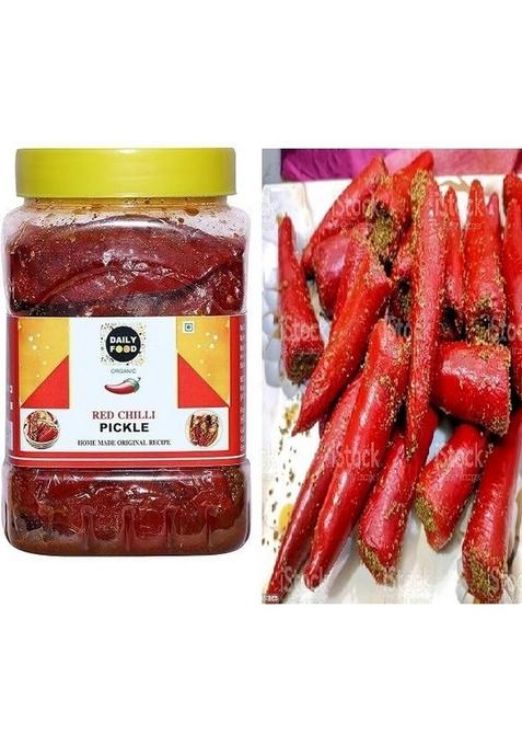 Daily Food Organic Natural Bharva Red Chili Pickle Lal Mirch Ka Achar 800 Grams