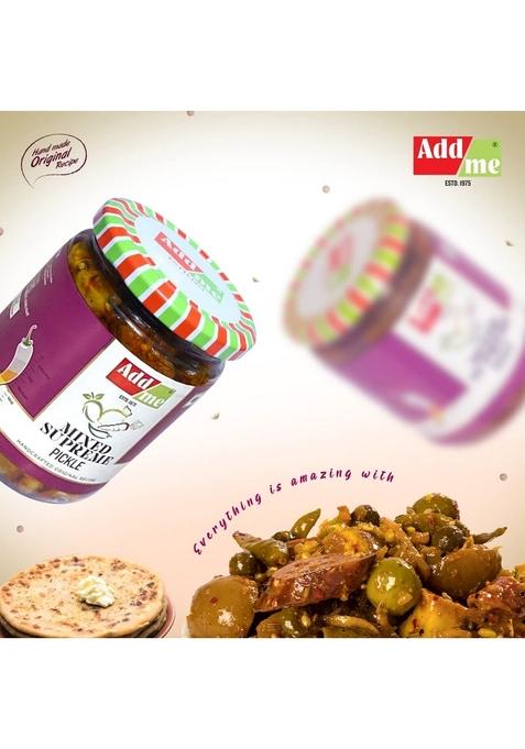 Add Me Home Made Taste Mixed Supreme Pickle Marwadi Mix Pickles Achar Aam Mango Chilli Lemon Ker Ginger Karonda Lasoda Fruit 500Gm Glass Jar