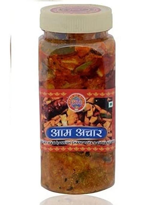 Jrc Naturally Prepared Traditional Mango Pickle Aam Ka Achar With Seed Preserved Sweet Dried Tasty Healthy 400 Gram