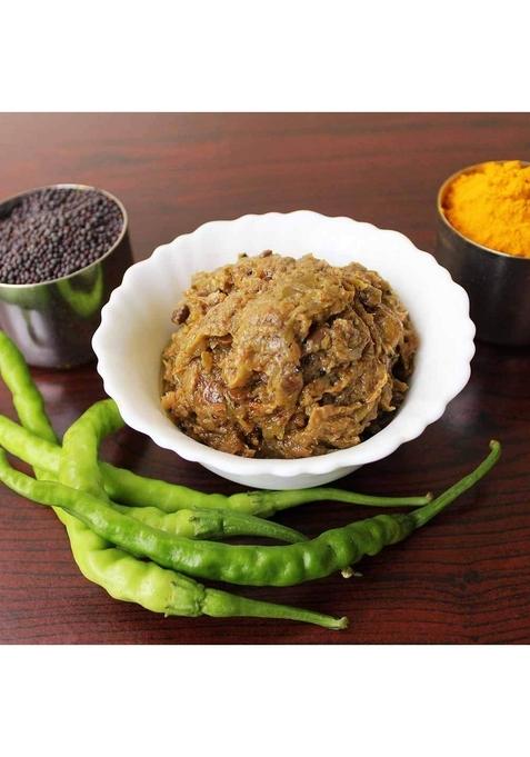 Sitara Foods Green Chilli Pickle Pachi Mirapakaya Mirch Achar Home Made 250 Grams Pack