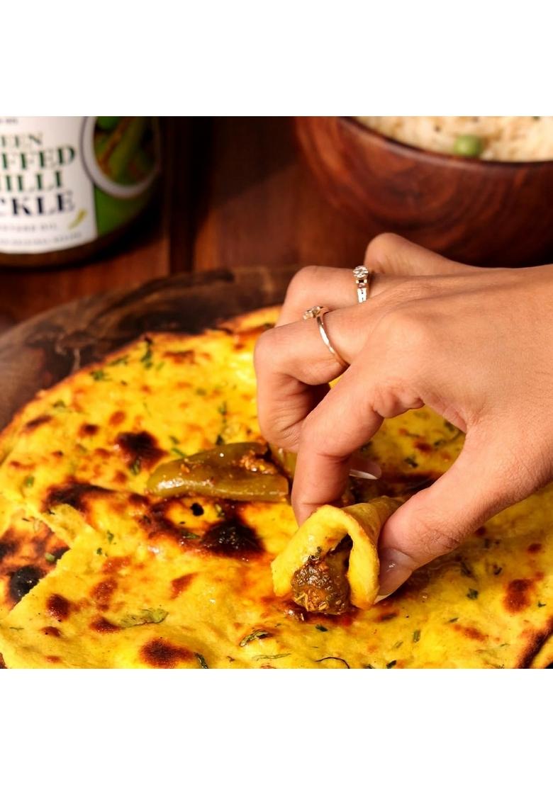 Add Me Homemade Stuffed Green Chilli Pickle 500G Rajasthani Hari Mirch Ka Achar Pickles Sarso Ke Tel Fresh Ghar Bana Achaar Glass Pack