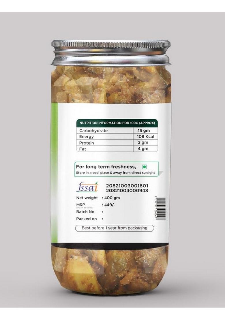 Achari Pickles Greenchilli With Garlic Pickle Delhiwala 400 Gm Ghar Ka Achar