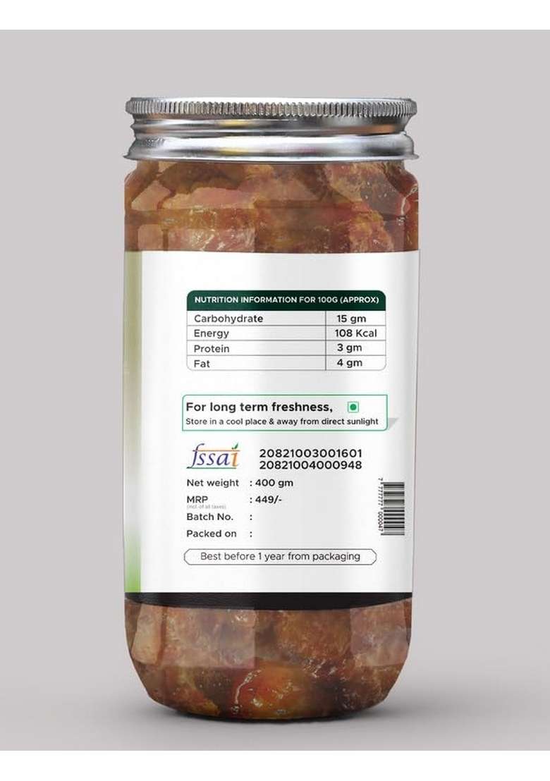 Achari Pickles Bel Murabba Sweet Mango Chutney Mix Mother Special 400 Gm Ghar Ka Achar - Indya