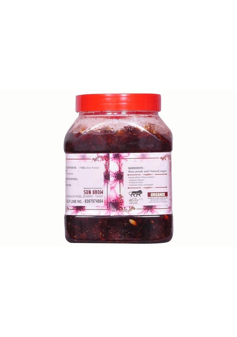 Sun Grow Food For Those Who Care'S Health First The Real Taste Of Maa Ka Hath Swad Organic Gulkand Gulab ||Traditional Marwadi Rajasthani Flavor Tasty || 1Kg