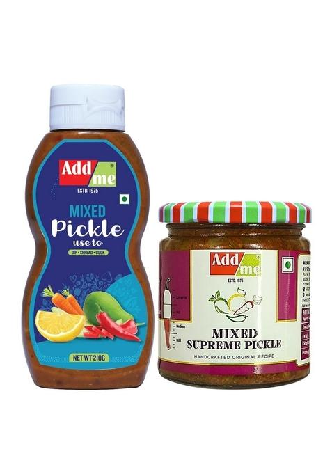 Add Me Rajasthani Homemade Mix Achar 200Gm Mango Chilli Lemon Carrot Ker Ginger Karonda Lasoda Fruit Pickle Mixed Chutneys 210Gm Chutney Masala