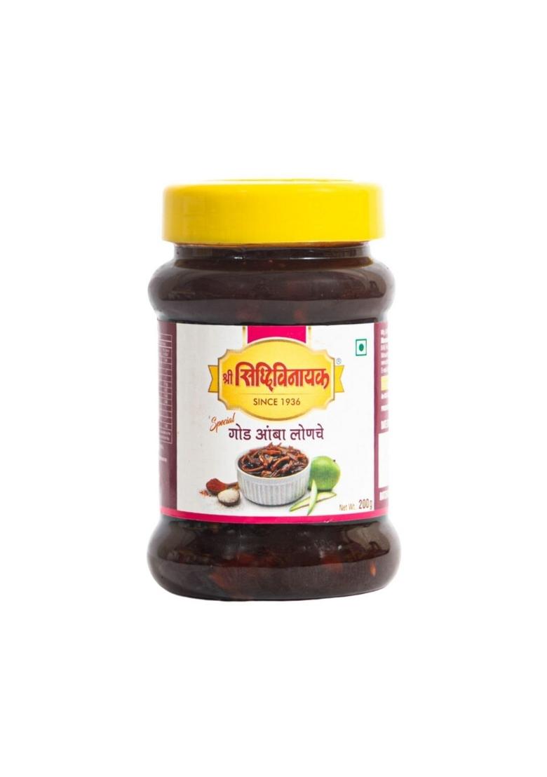 Shree Siddhivinayak Pickles Combo | Halad Turmeric Pickle Lemon Chilly Kokani Thecha God Kairi Sweet Raw Mango Organic Homemade Pack Of 4 200G Each
