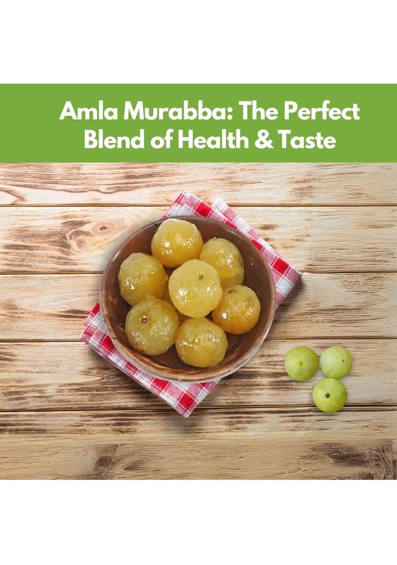 Kanshi Sohan Taj Brand Amla Murabba 1Kg | Naturally Preserved Indian Gooseberry Sugar Free Traditional Treat In Pet Jar - Indya