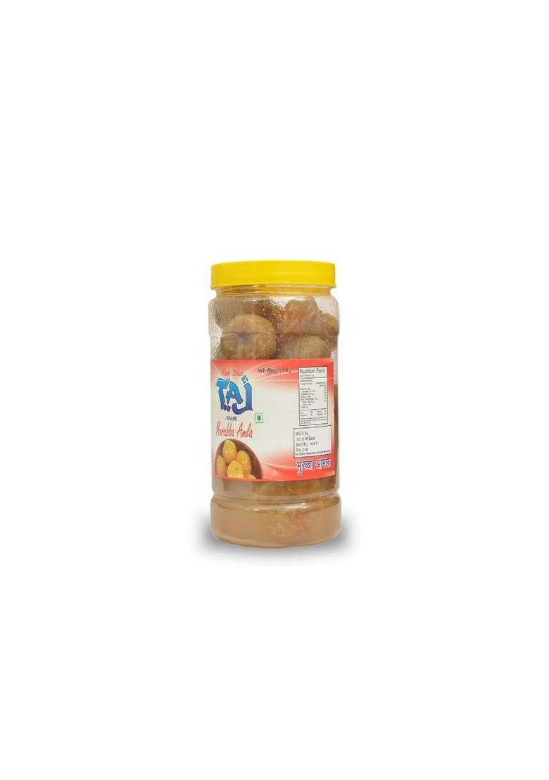 Kanshi Sohan Taj Brand Amla Murabba 1Kg | Naturally Preserved Indian Gooseberry Sugar Free Traditional Treat In Pet Jar - Indya