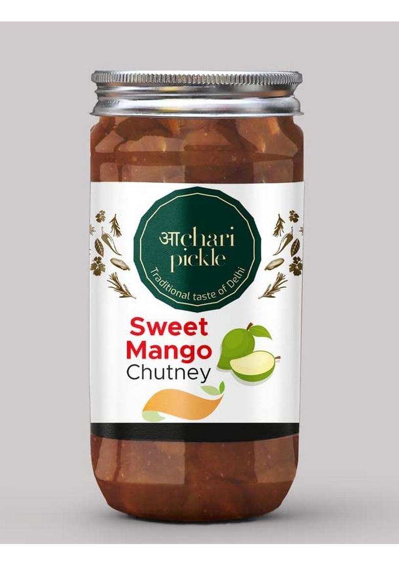 Achari Pickles Sweet Mango Chutney Galka With Jeera 400G Khatta Meetha Without Oil Jam Preserve In Spices Indian Dip Mother’S Recipe | Organic North Pickle| Traditional Home Made Achaar