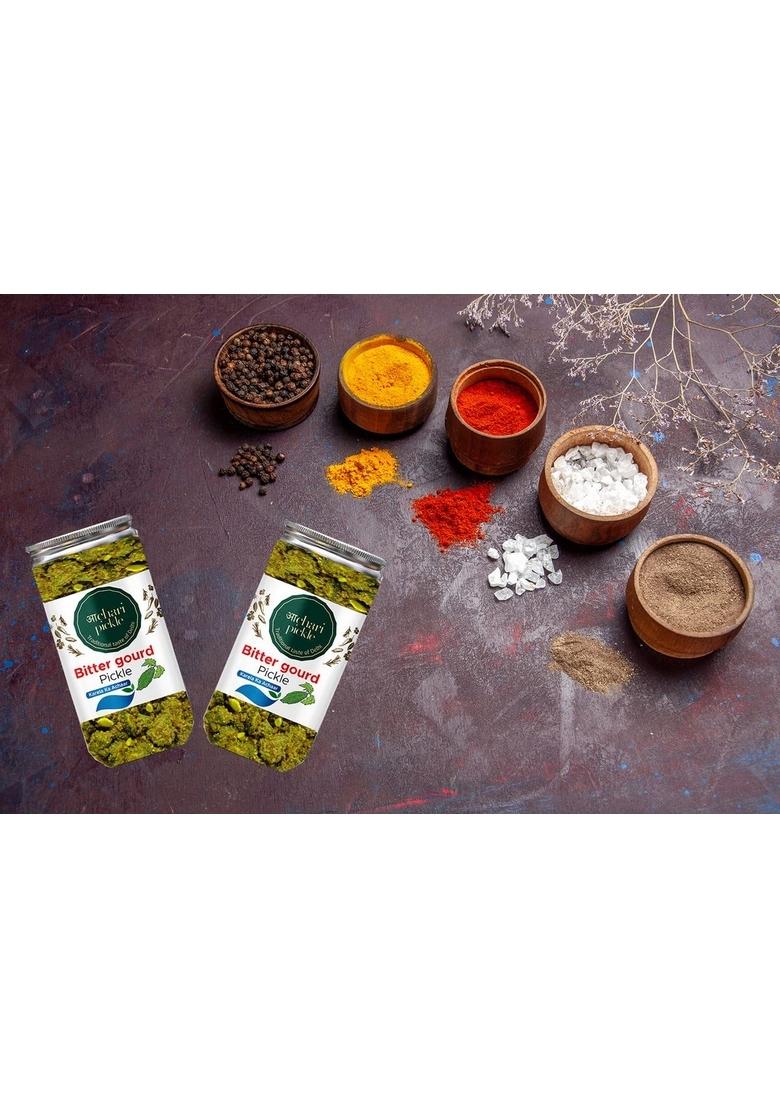 Achari Pickles Punjabi Karele Bittergourd Pickle Homemade Ka Aachar 400G Mother’S Recipe | Organic North Indian Healthy Traditional Home Made Achaar