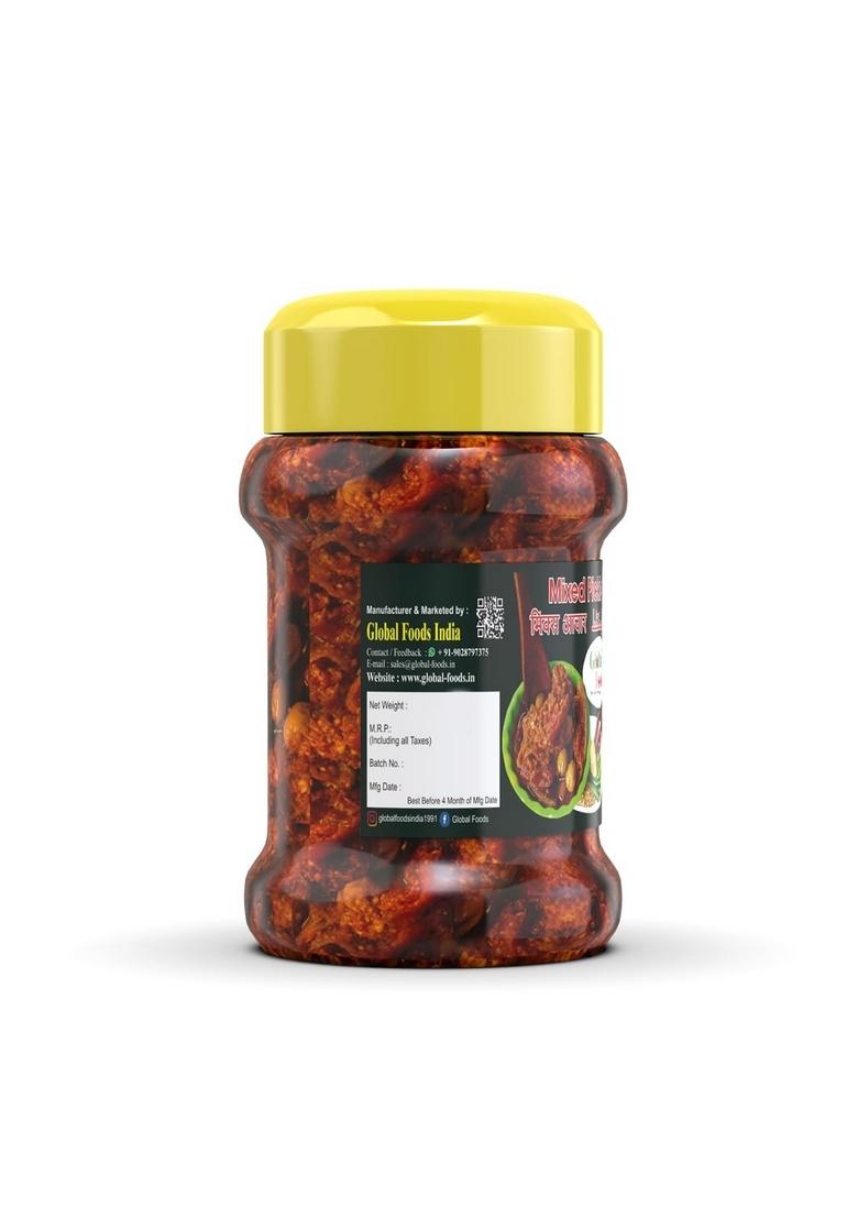 Global Foods Globle Mixed Pickle 200Gm Perfect Blend Of Nine Farm Fresh Seasonal Vegetables And Healthy Mustard Oil Olive Prepared From Finest Seeds