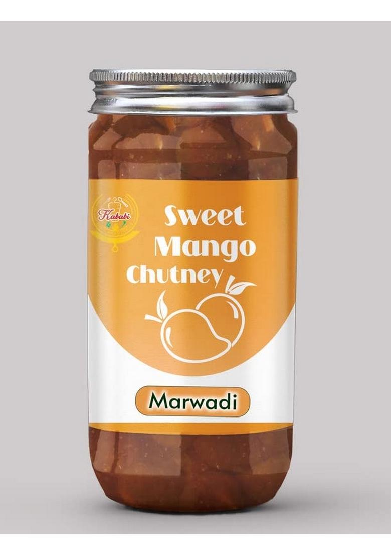 Kababi Marwadi Sweet Mango Chutney With Jeera 400G Khatta Meetha Pickles Without Oil Jam Preserve In Spices Indian Dip Mother’S Recipe | Organic North Pickle| Traditional Home Made Achaar