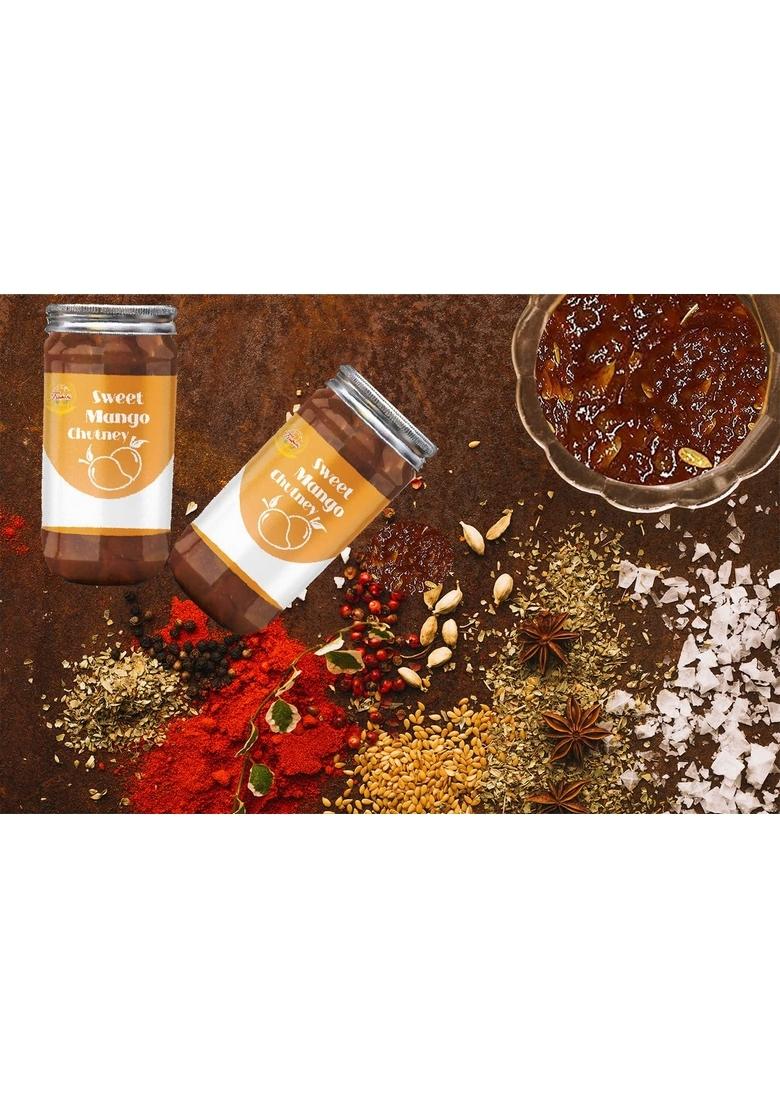 Kababi Marwadi Sweet Mango Chutney With Jeera 400G Khatta Meetha Pickles Without Oil Jam Preserve In Spices Indian Dip Mother’S Recipe | Organic North Pickle| Traditional Home Made Achaar