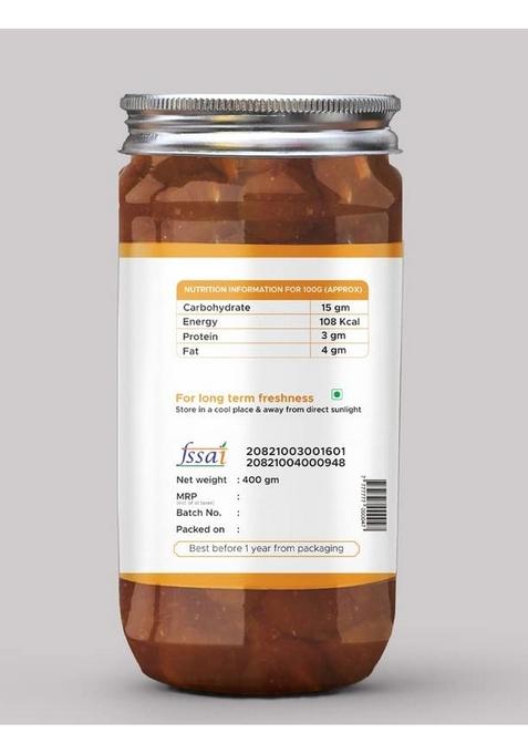 Kababi Marwadi Sweet Mango Chutney With Jeera 400G Khatta Meetha Pickles Without Oil Jam Preserve In Spices Indian Dip Mother’S Recipe | Organic North Pickle| Traditional Home Made Achaar