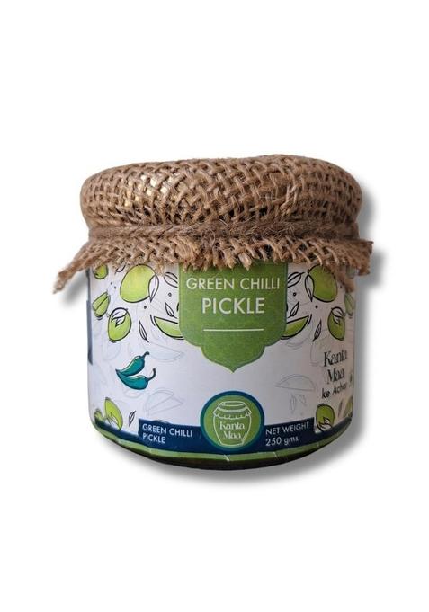 Kanta Maa Green Chilli Pickle | Natural Homemade Taste Hygienic Preparation Packing 250G