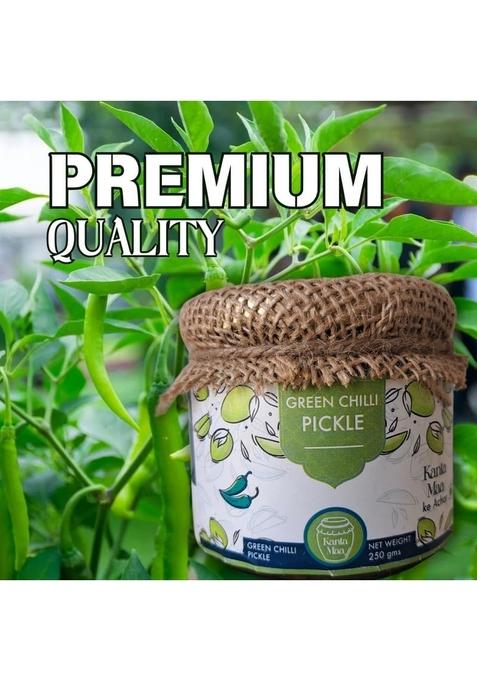 Kanta Maa Green Chilli Pickle | Natural Homemade Taste Hygienic Preparation Packing 250G