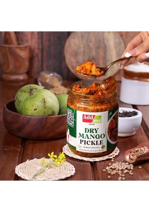 Add Me Ghar Ka Aam Sukha Achar 500 Gm Dry Mango Pickle Less Oil 500Gm Homemade Ready To Eat Foods Glass Pack