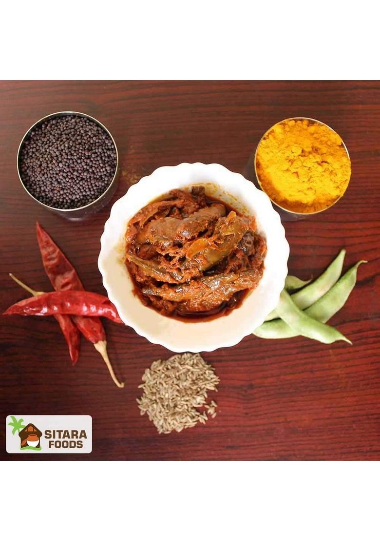 Sitara Foods Broad Beans Pickle Chikkudukaya Andhra Style Home Made 250 Grams Pack