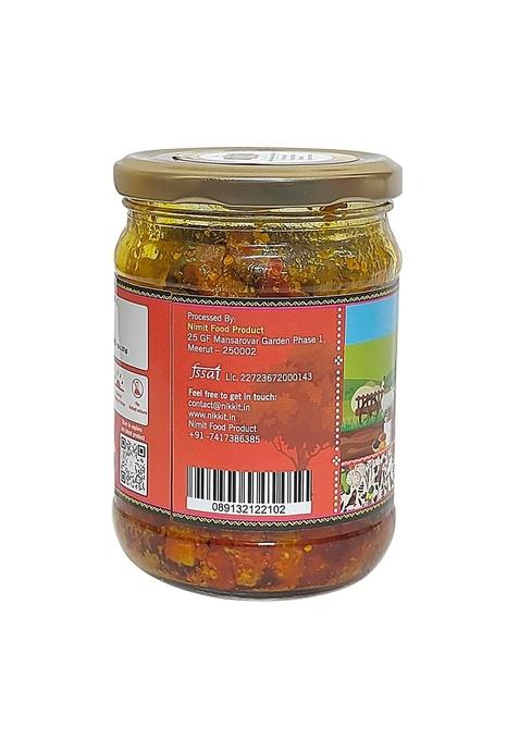 Nikkit Mixed Pickle | Traditional Spicy Tangy Achar Made With Mango Lemon Chili Vegetables Authentic Oil Spices Perfect For Meals Snacks Homemade 450 Gram Pack Of 2