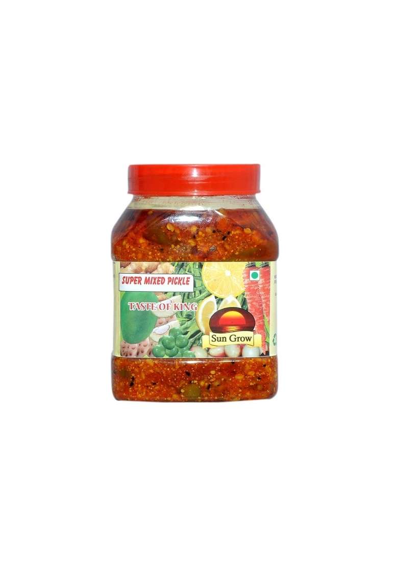Sun Grow Food घर का स्वाद For Those Who Care`S Health First The Real Taste Of Maa Ka Hath Swad Organic Punjabi All In One Mixed Pickle पंजाबी पचरँगा मिश्रित अचार 1Kg - Indya