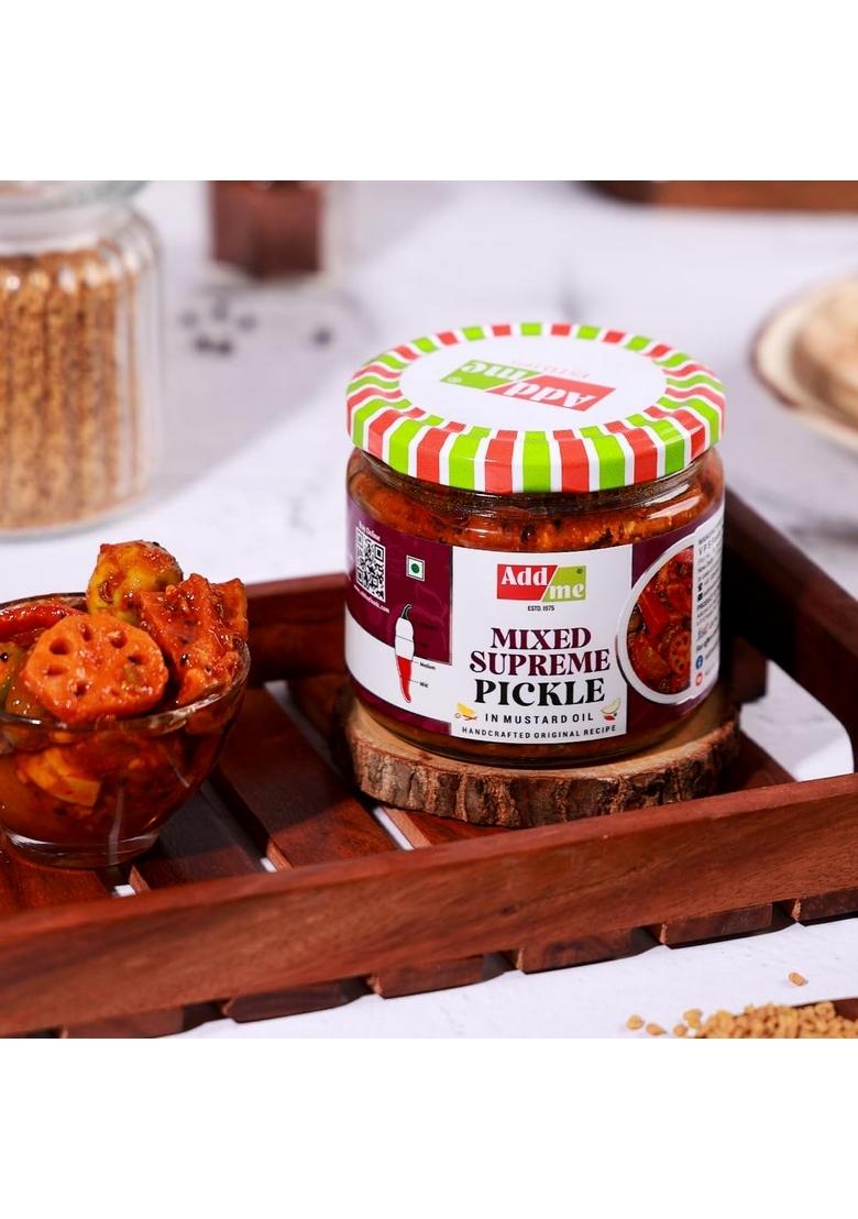 Add Me Rajasthani Red Stuffed Pickle Bharwa Lal Mirch 300Gm Mix Achar Homemade Mixed Supreme Mango Chilli Lemon Carrot Ker Ginger Karonda Lasoda Fruit